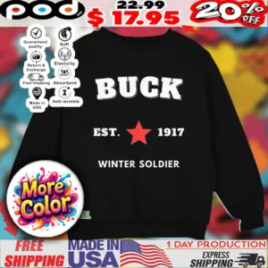 Buck est 1917 winter soldier star shirt