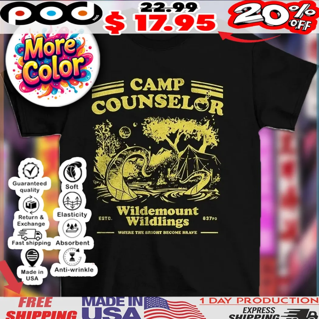 Camp Counselor Wildemount Wildlings where the bright become brave vintage shirt