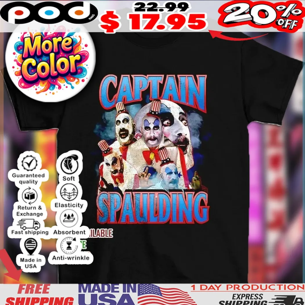 Captain Spaulding Cutter The Devil’s Rejects Vintage Bootleg Style Shirt