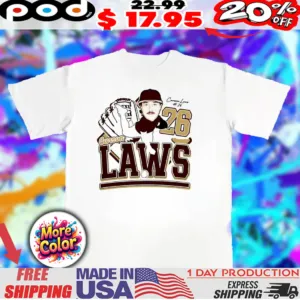 Carson Laws 26 Texas State Bobcats baseball caricature 2025 chibi shirt