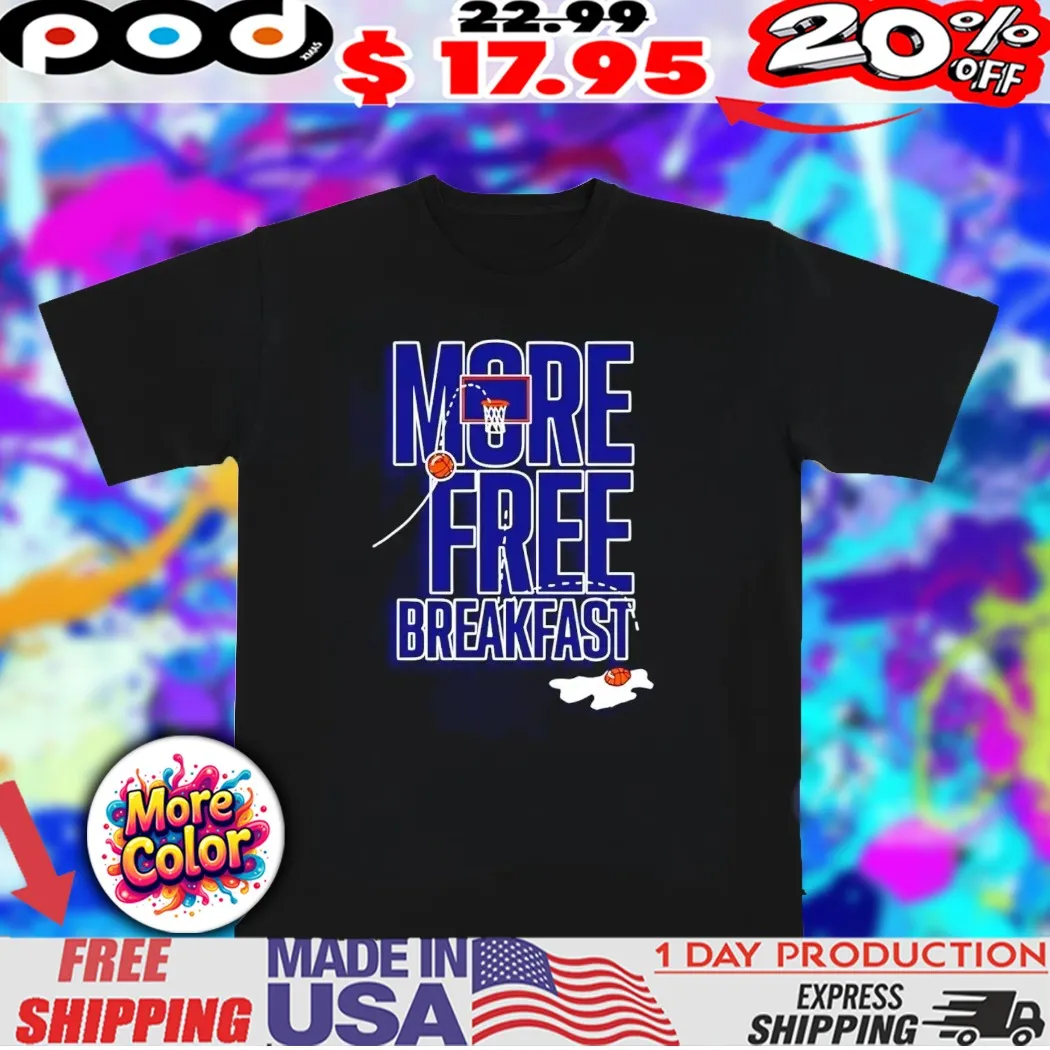 Chaney Johnson wearing more free breakfast basketball shirt