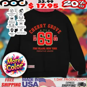 Cherry Grove 69 Fire Island New York est 1980 USA shirt