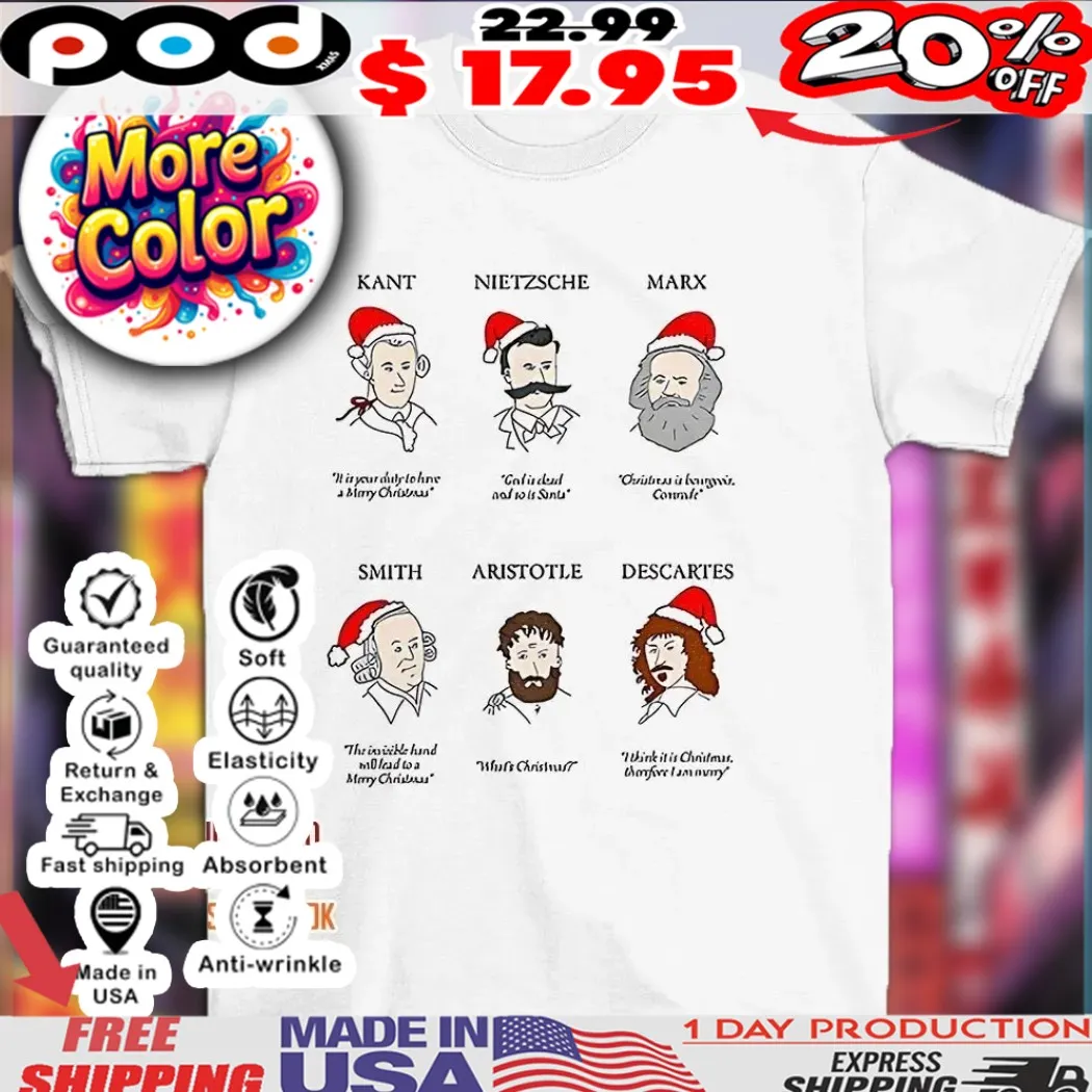 Christmas Philosophers funny shirt