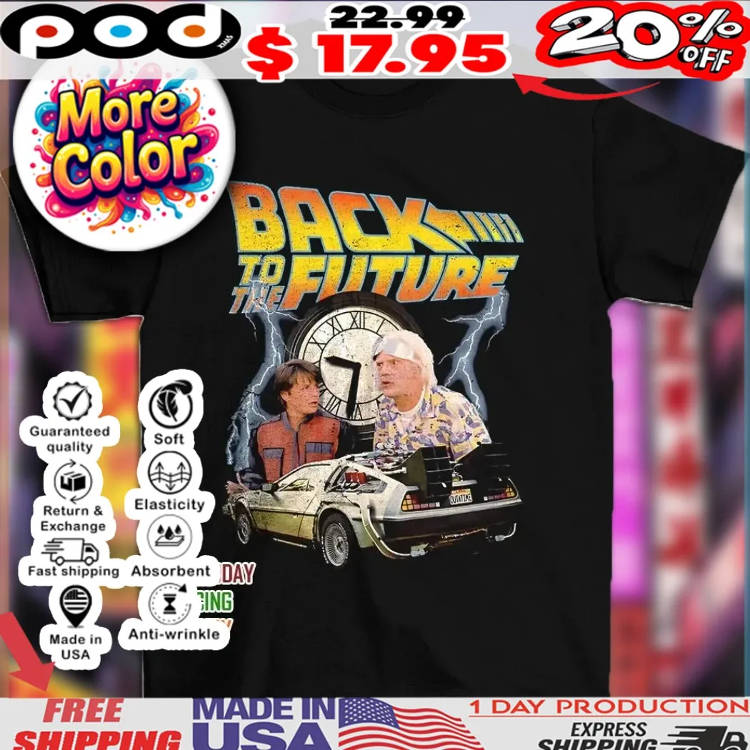 Christopher Lloyd and Emmett Brown Back to the Future Vintage shirt Christopher Lloyd and Emmett Brown Back to the Future Vintage shirt