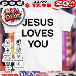 Cj Stroud wearing Jesus loves you shirt