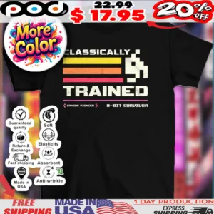 Classically trained gaming pioneer 8-bit survivor shirt