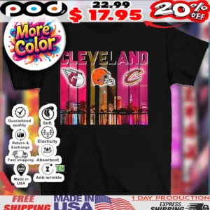 Cleveland Guardians X Cleveland Browns X Cleveland Cavaliers logo shirt