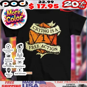 Crying is a free action 2025 vintage shirt