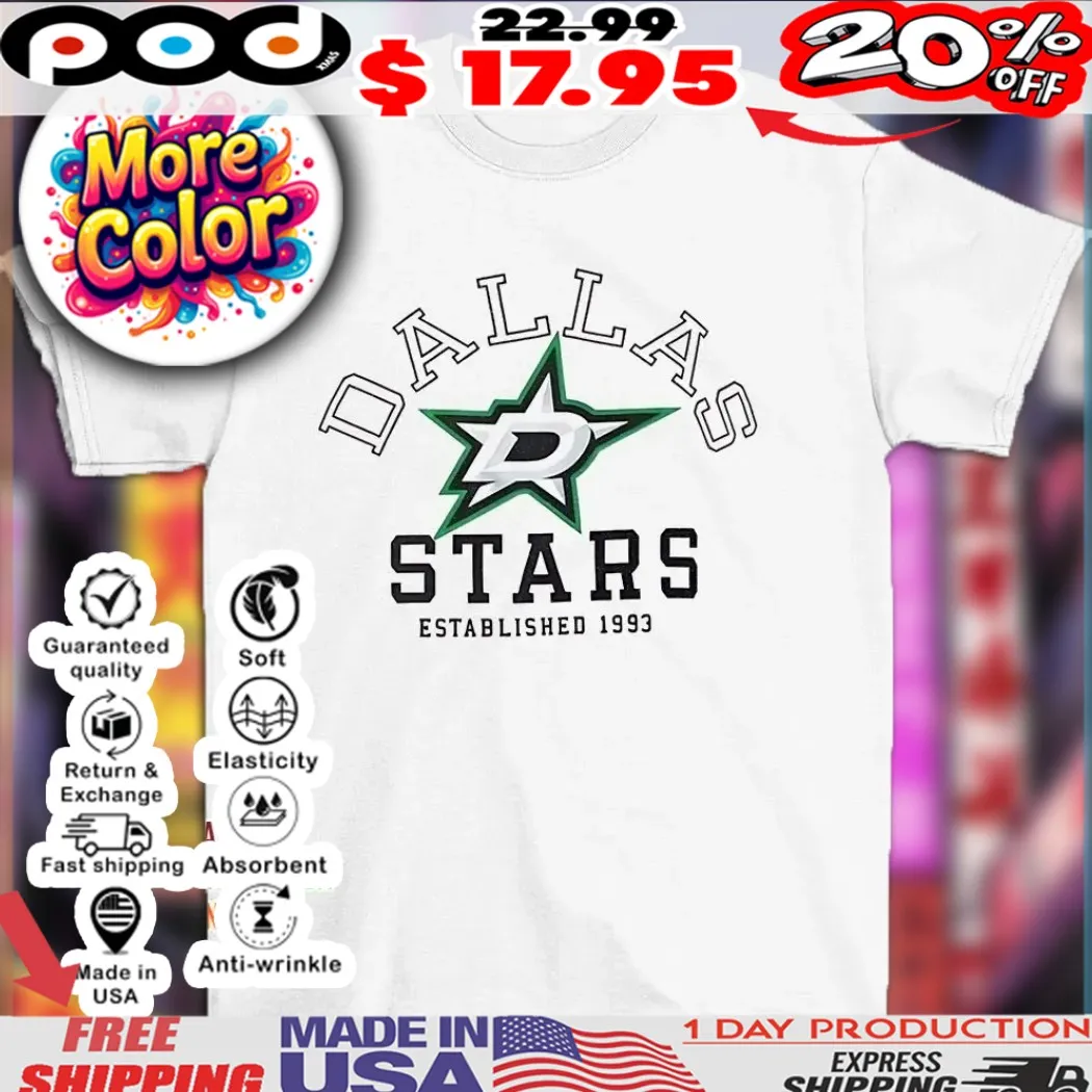 Dallas Stars established 1993 logo shirt