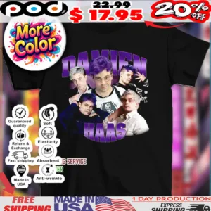 Damien Haas purple aesthetic vintage bootleg style shirt