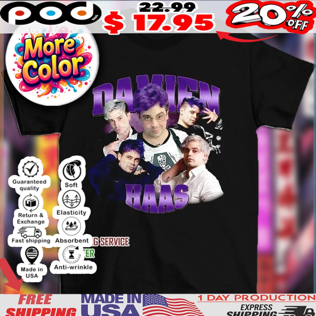 Damien Haas purple aesthetic vintage bootleg style shirt