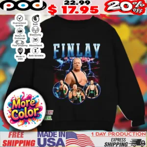 Dave Finlay Fit Finlay WWE vintage bootleg lightning shirt