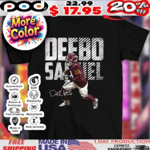 Deebo Samuel Sr Washington Commanders NFL football player bold vintage shirt