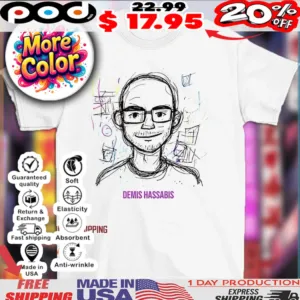 Demis Hassabis hand sketch art shirt