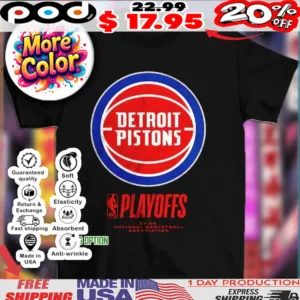 Detroit Pistons 2025 NBA Playoffs National Basketball Association alley oop shirt