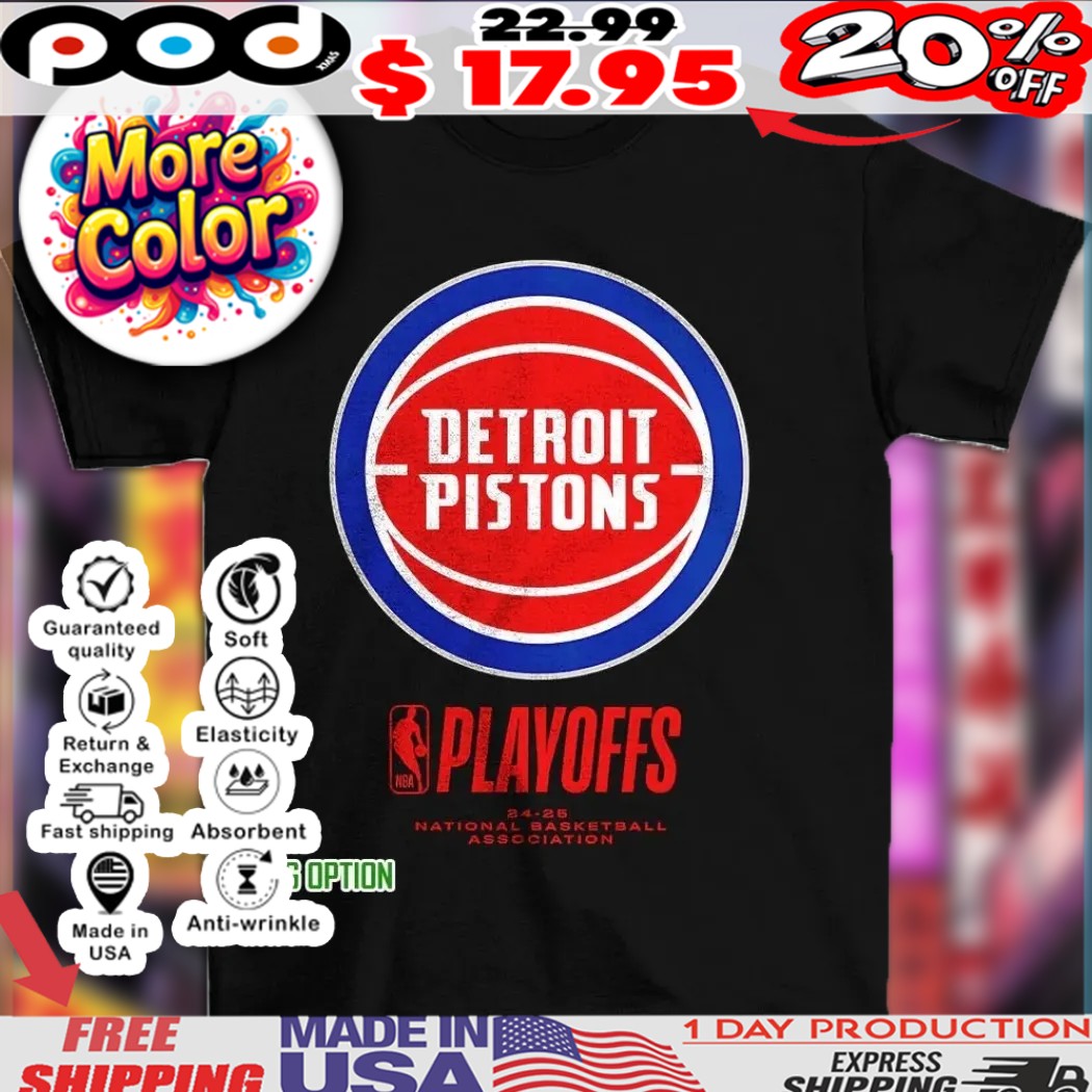 Detroit Pistons 2025 NBA Playoffs National Basketball Association alley oop shirt