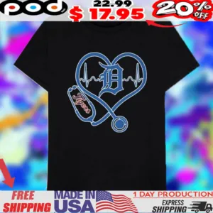 Detroit Tigers Caring Hearts Nurses 2025 Shirt