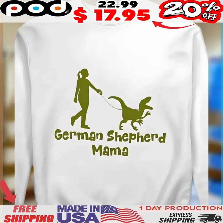 Dinosaur german shepherd mama 2025 shirt