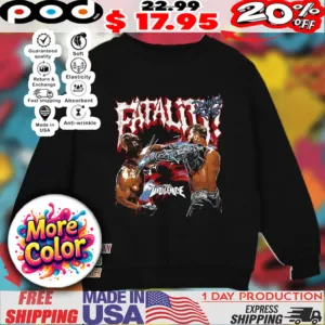 Dominick Reyes Fatality graphic metallic shirt