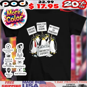Donald Trump penguins protest against Tariffs funny shirt