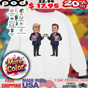 Dump Trump Deport Elon Musk Protest Heart Hands Shirt