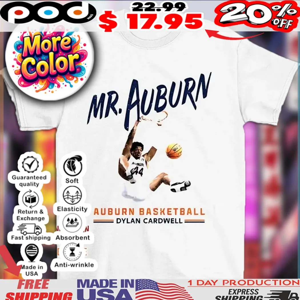 Dylan Cardwell Auburn Tigers basketball Mr Auburn 44 2025 shirt