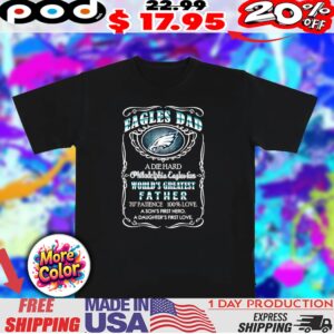 Eagles Dad a die hard Philadelphia Eagles fan World’s Greatest Father Day Vintage Sign shirt