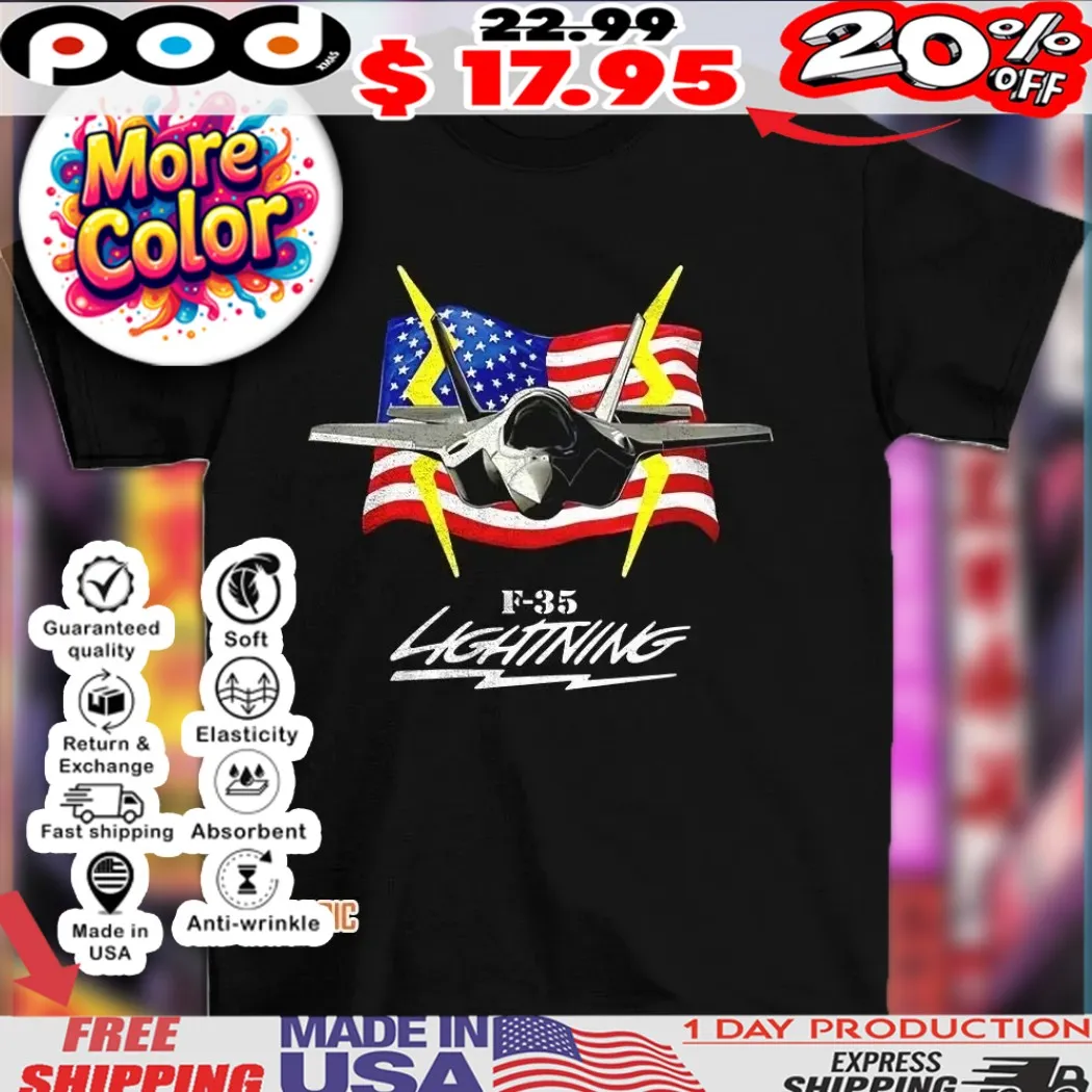 F-35 Lightning USA flag 2025 shirt F-35 Lightning USA flag 2025 shirt