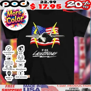 F-35 Lightning USA flag 2025 shirt