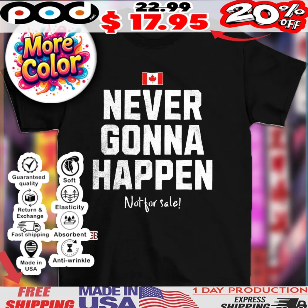 Flag of Canada never gonna happen not for sale shirt