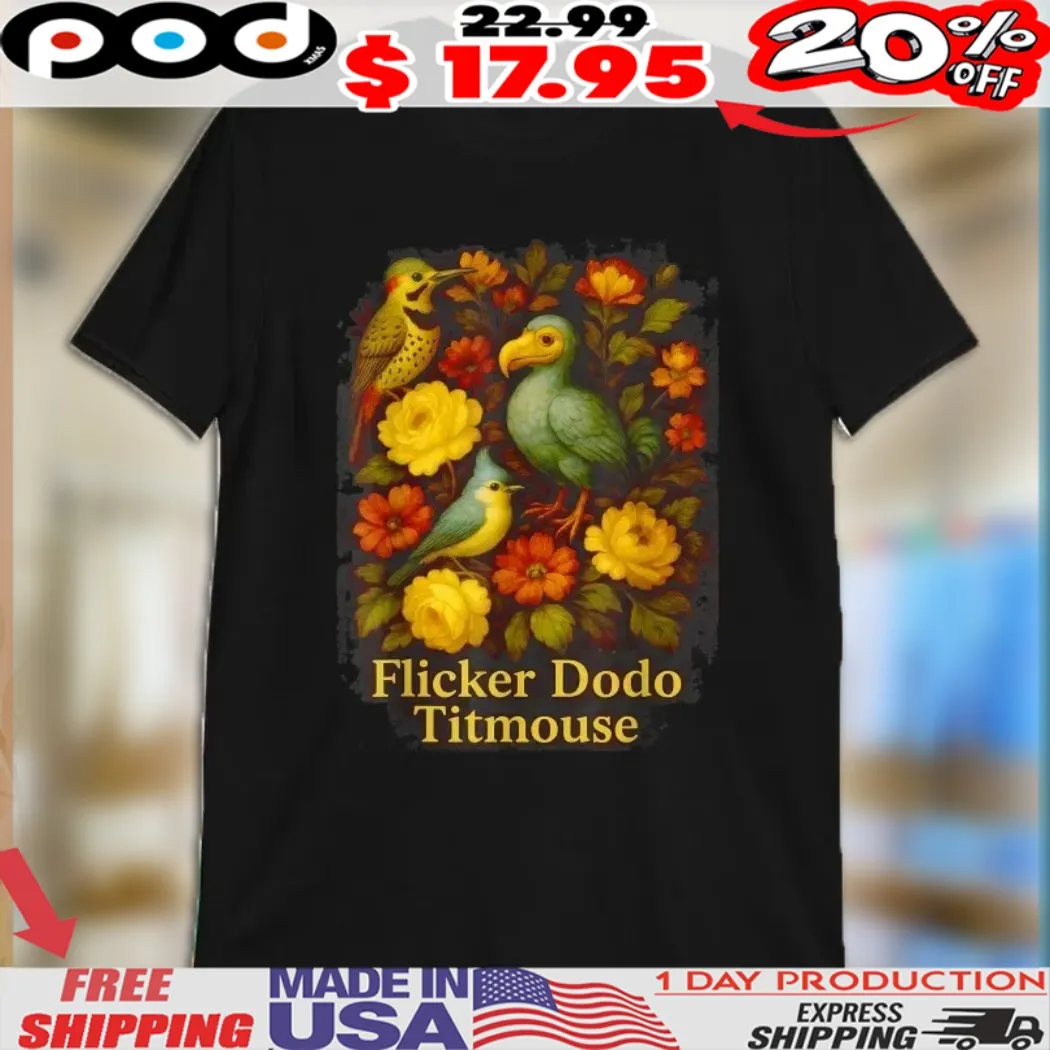 Flicker Dodo Titmouse Floral Shirt