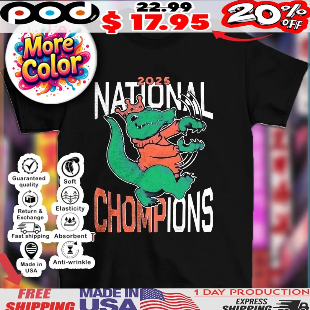 Florida Gator 2025 National CHOMPions cute mascot shirt