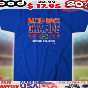 Florida Gator Basketball Back-To-Back National Champions 2006 2007 Shirt