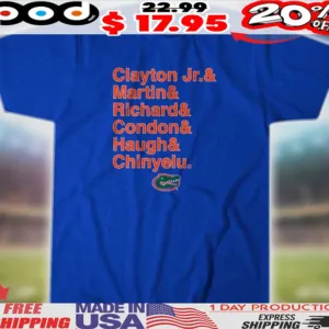 Florida Gator Basketball Clayton Jr & Martin & Richard & Condon & Haugh & Chinyelu Shirt
