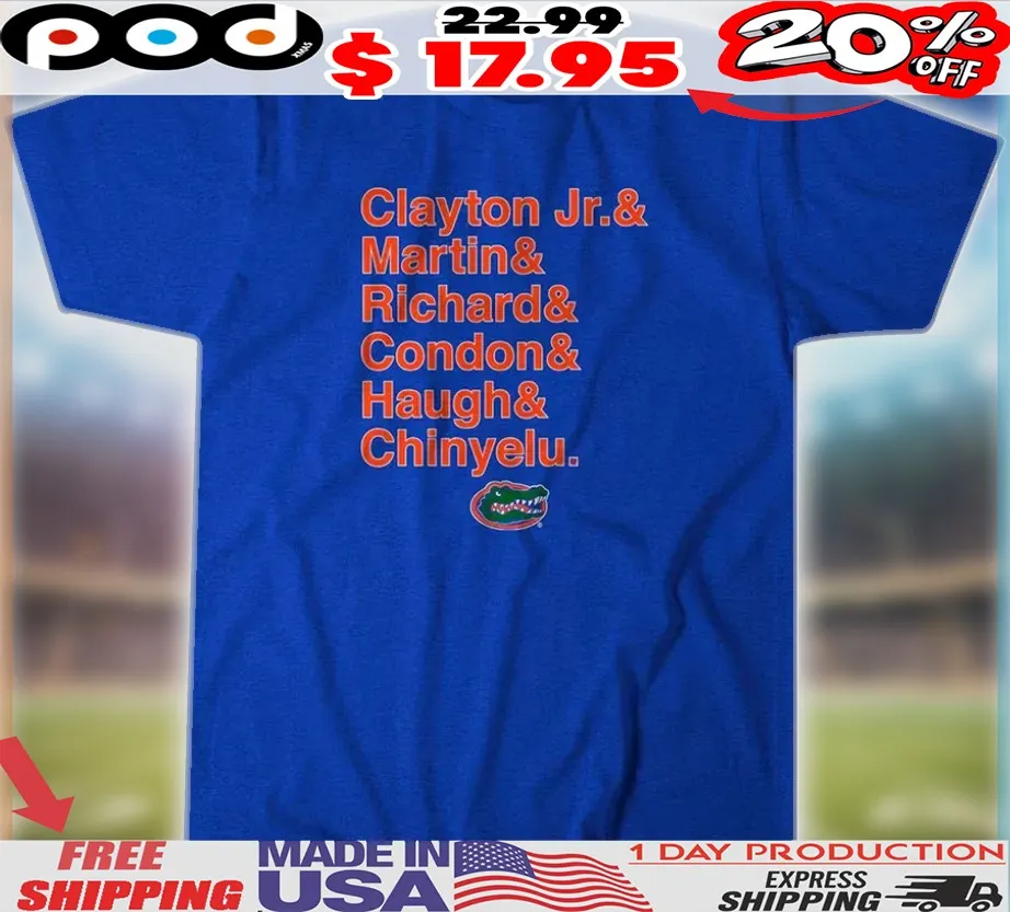 Florida Gator Basketball Clayton Jr & Martin & Richard & Condon & Haugh & Chinyelu Shirt