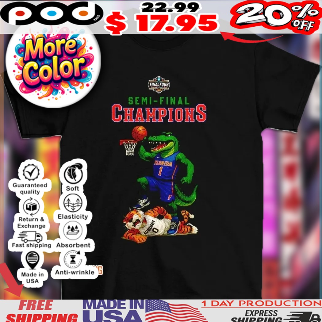 Florida Gators Semi-Final Champions Final Four mascot shirt Florida Gators Semi-Final Champions Final Four mascot shirt