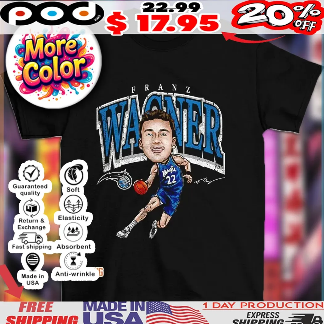 Franz Wagner Orlando Magic MLB basketball player signature chibi shirt
