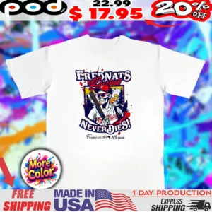 FredNats Never Dies Fredericksburg Nationals baseball skeleton shirt