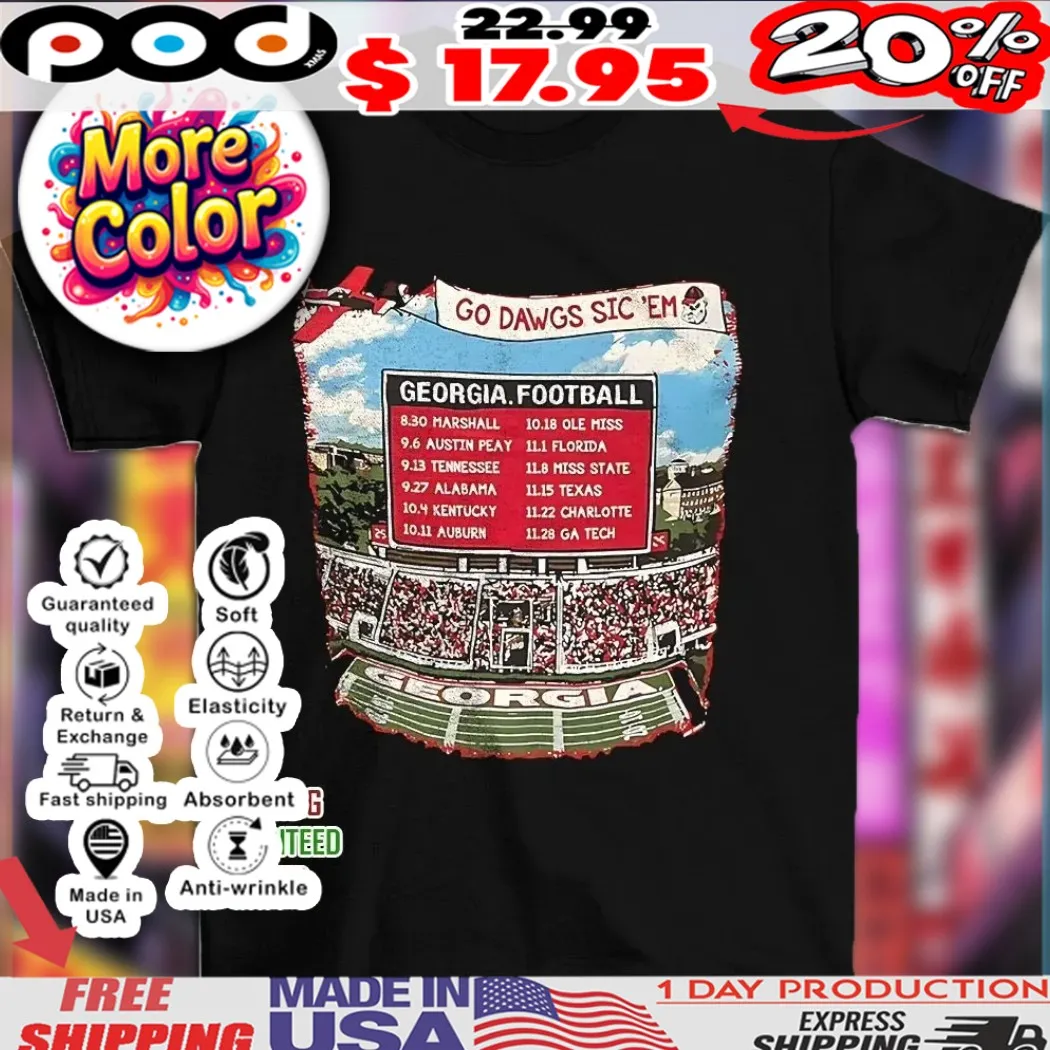 Georgia Bulldogs go Dawgs sic ’em vintage graphic shirt