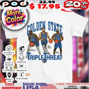 Golden State Warriors triple threat Draymond Green Stephen Curry Jimmy Butler III signature vintage shirt
