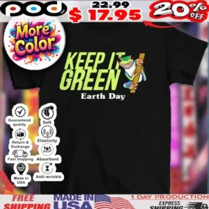 Green frog keep it green earth day shirt