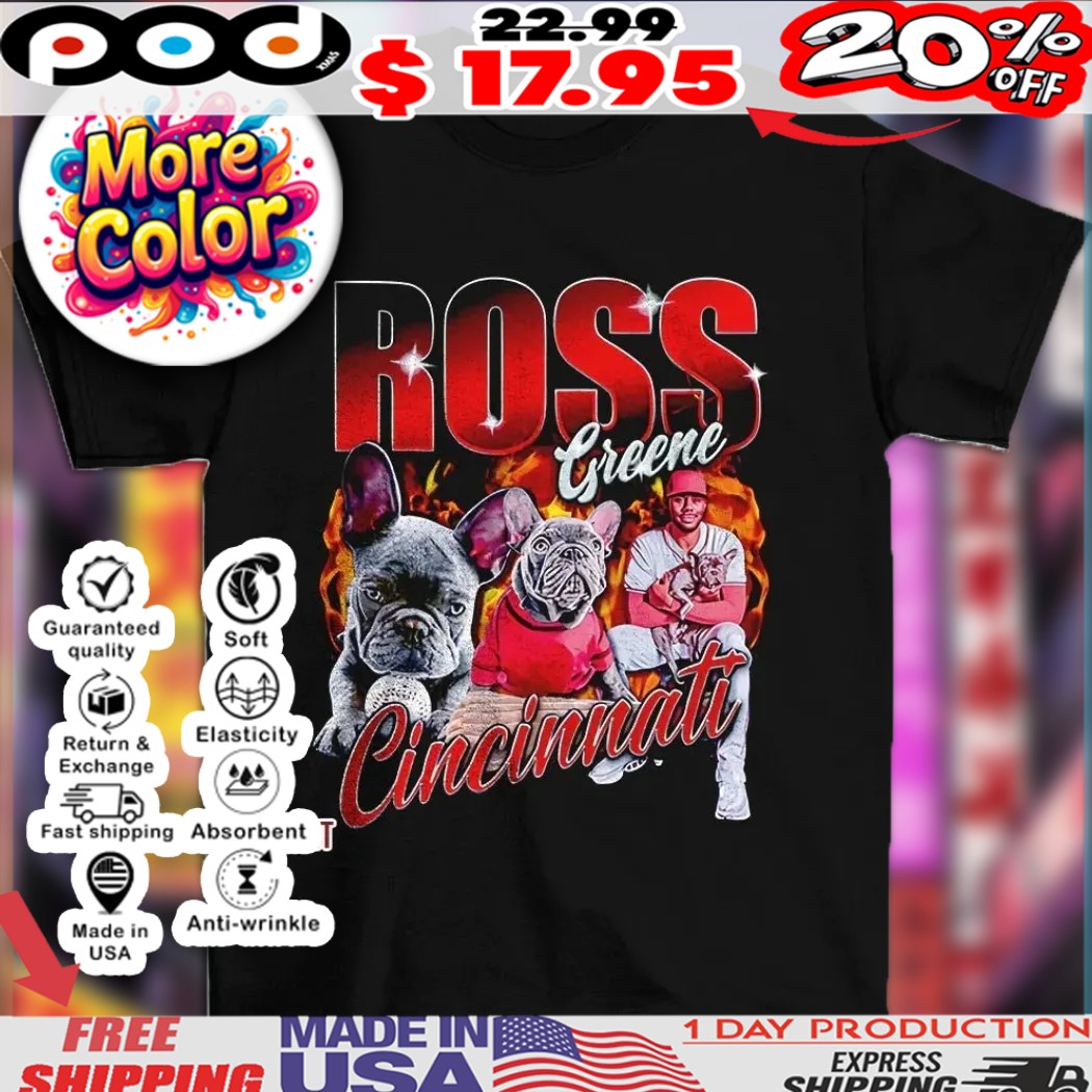 Hip Hop Ross Greene Cincinnati Reds bulldog baseball bootleg style shirt Hip Hop Ross Greene Cincinnati Reds bulldog baseball bootleg style shirt