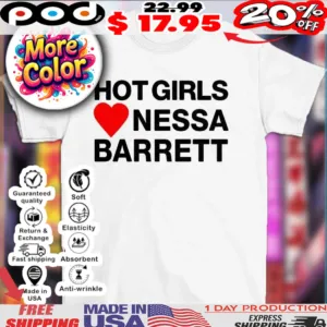 Hot girls love nessa barrett heart icon shirt