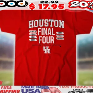 Houston Cougars All-Time Final Four Years 2025 NCAA Men's Basketball Championship Shirt