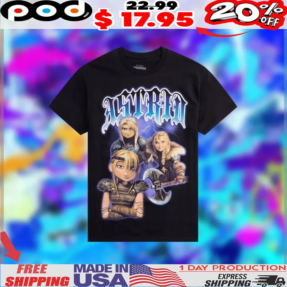 How To Train Your Dragon Astrid Vintage Bootleg Style Shirt