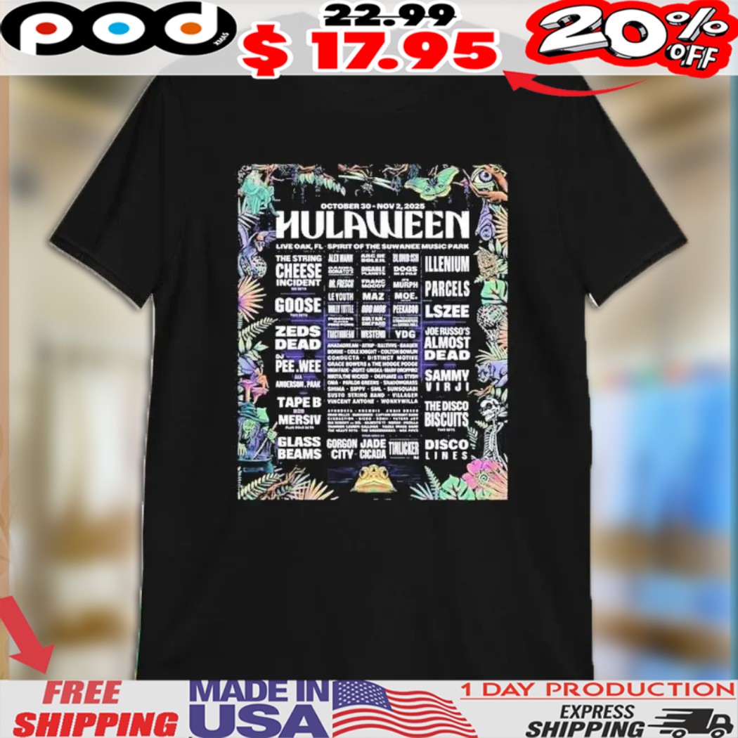 Hulaween Festival 2025 Live OAK FL Suwannee Music Park From October 30th To November 2nd Shirt