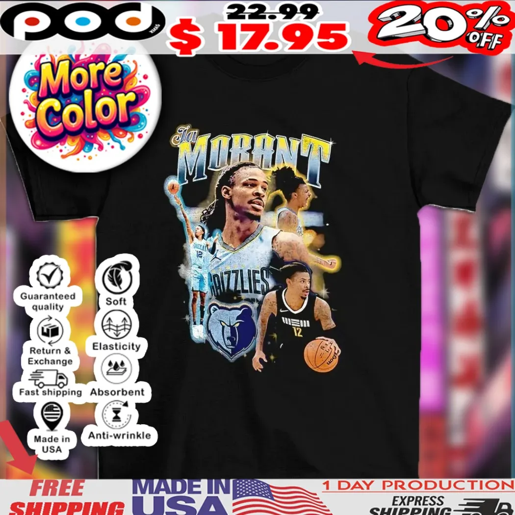 Ja Morant Memphis Grizzlies NBA basketball notorious 3 0 player vintage bootleg style shirt