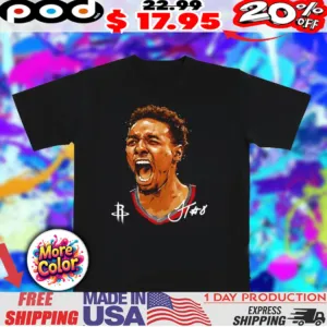 Jae’Sean Tate Houston Rockets portrait signature big face shirt
