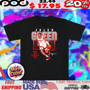 Jalen Green Houston Rockets shattered signature pose shirt