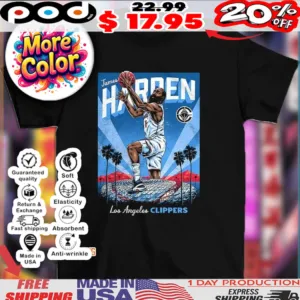 James Harden Los Angeles Clippers Skyline Dunk Pose shirt